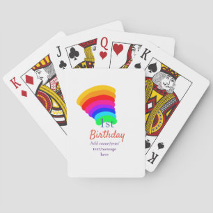 Baralho Arco-íris colorido aniversário de 1 ano adicionar