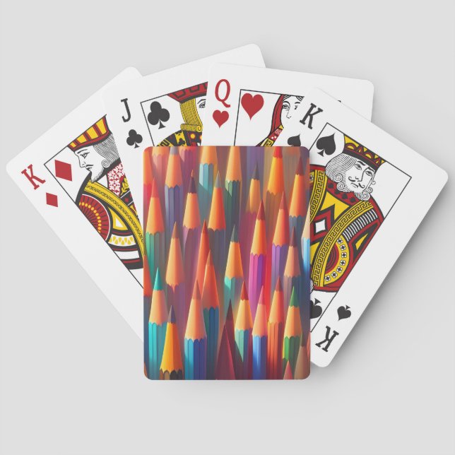 Baralho Arco-Íris Paleta de Lápis Colorida Aquarela (Verso)