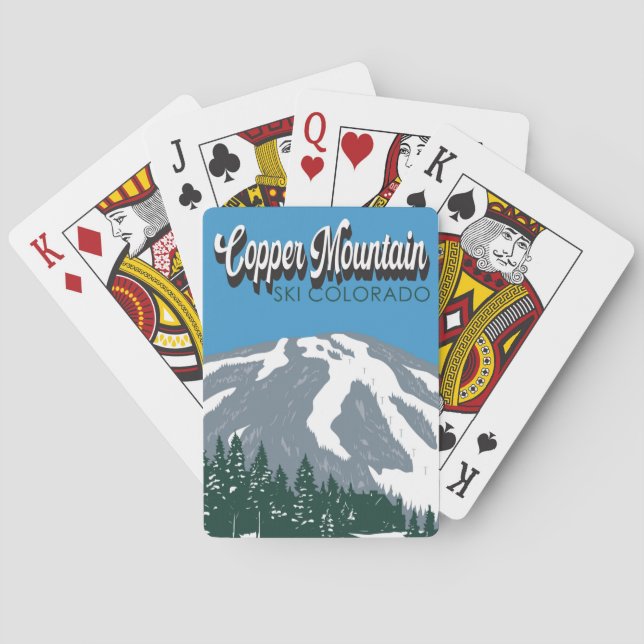 Baralho Área de Esqui de Montanha Copper Colorado Vintage (Verso)