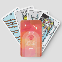 Baralho Aries Custom Birthday Zodiac - Design de Foto Mode