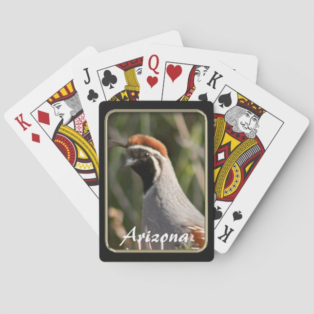 Baralho Arizona Gambel's Quail Playing Cards (Verso)