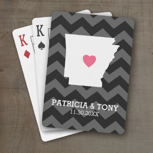 Baralho Arkansas Home State Love with Custom Heart