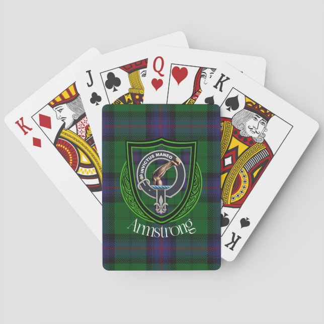 Baralho Armstrong Scottish Clan Tartan e Crest (Verso)