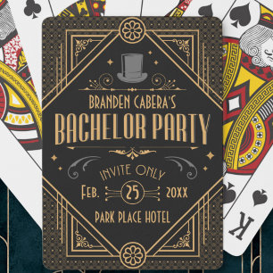 Baralho Art Deco Bachelor Party SpeakEasy Favor
