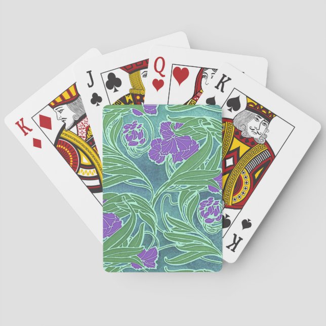 Baralho Art Nouveau Flores Roxas (Verso)