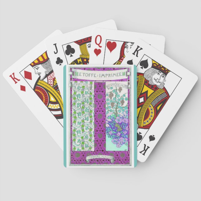 Baralho Art nouveau joseph binet Videira floral  (Verso)