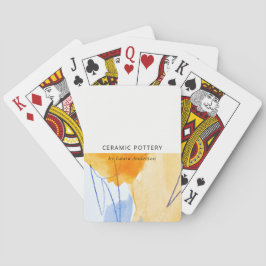 Baralho Arte abstrato Artística Amarela Azul