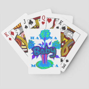 Baralho Arte Azul Suave Com Ciano: Toque De Bebê.