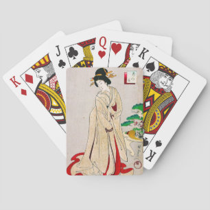Baralho Arte clássica japonesa oriental legal da senhora