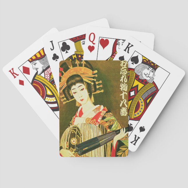 Baralho Arte de Guarda-chuva japonesa em Papel Geisha e Wa (Verso)