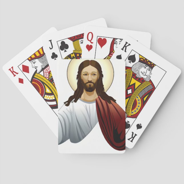Baralho Arte de Inteligência Artificial de Jesus com os Br (Verso)