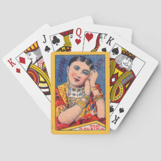 Baralho Arte de propaganda de caixa de meio século