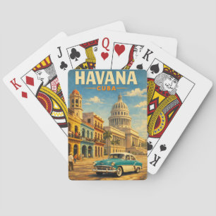 Baralho Arte de Viagem Antigo Havana Cuba