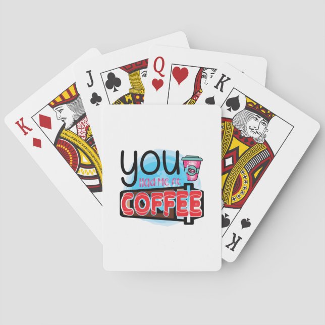Baralho Arte do Café Você Me Conquistou Com Café (Verso)