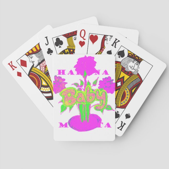 Baralho Arte Flor Suave Rosa: Toque De Um Bebê. (Verso)