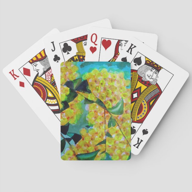 Baralho Arte floral australiana original de Wattle (Verso)