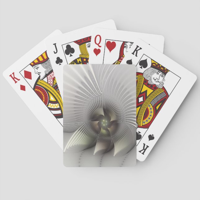 Baralho Arte Fractal de Forma 3D Abstrato moderna (Verso)