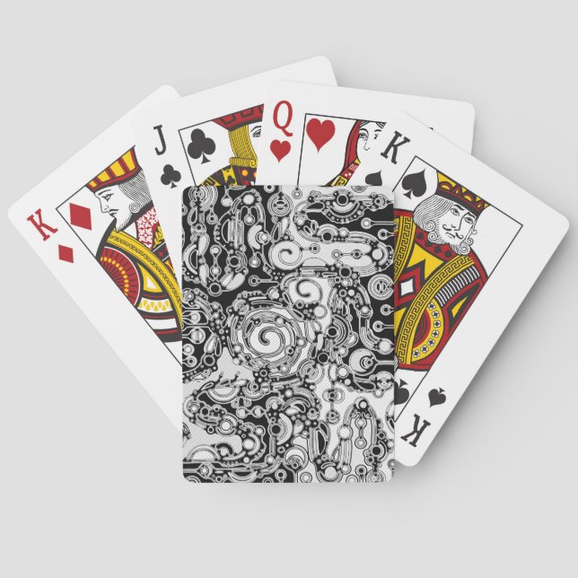 Baralho Arte Geométrica Preta E Branca 3 (Verso)