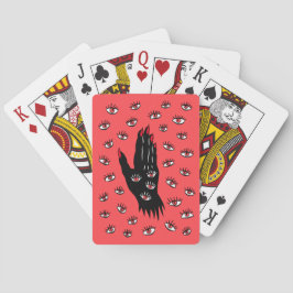 Baralho Arte Gótica do Halloween - Olhos Negra Mão Estranh