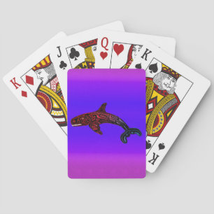 Baralho Arte Orca Matadora de Baleia Nativa Americana Haid