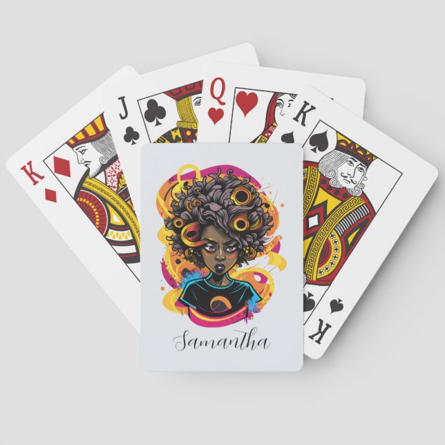Baralho Artista Afro Mulher (Verso)