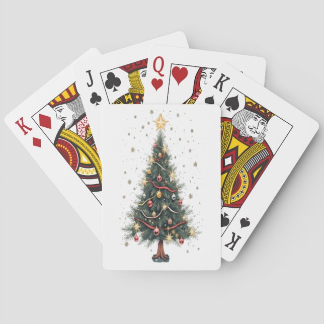 Baralho Árvore de Natal Elegante (Verso)