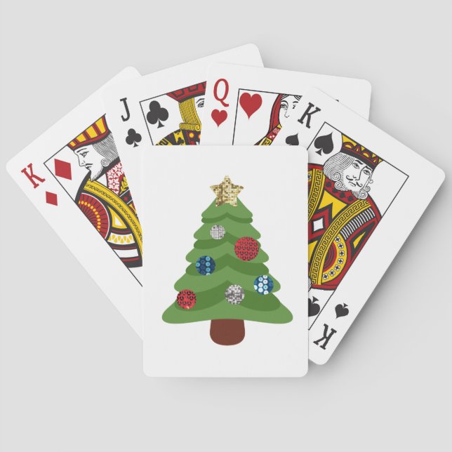 Baralho árvore de natal emoji (Verso)