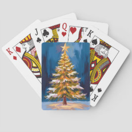 Baralho Árvore de Natal Estrela Brilhante Aquarela