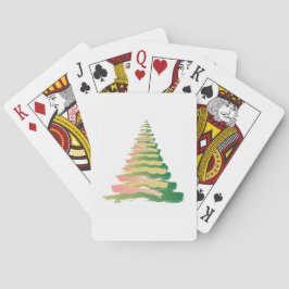 Baralho Árvore de Natal Minimalista com Pinceladas
