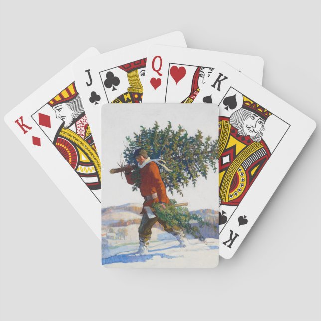 Baralho Árvore de Natal | N.C. Wyeth (Verso)