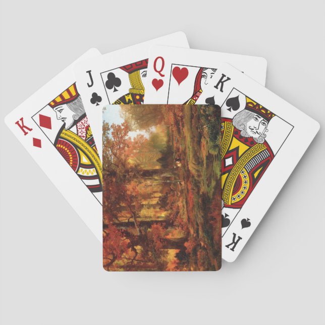 Baralho Árvores autóctones em Cresheim Glen (Filadélfia) (Verso)