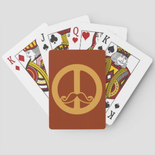 Baralho As cartas de jogo personalizadas do Peace Stache