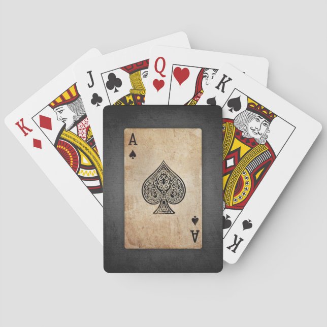 Baralho Ás de travesseiro decorativo de espadas (Verso)