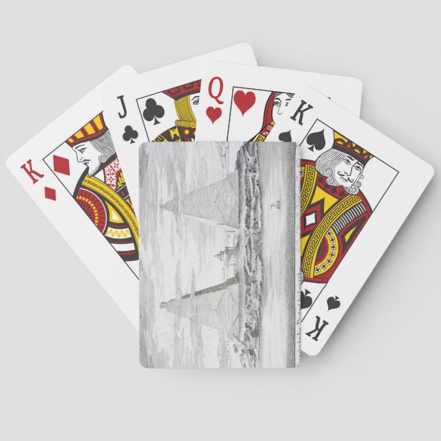 Baralho As duas pirâmides de Moeris, o rei do Egito e o se (Verso)