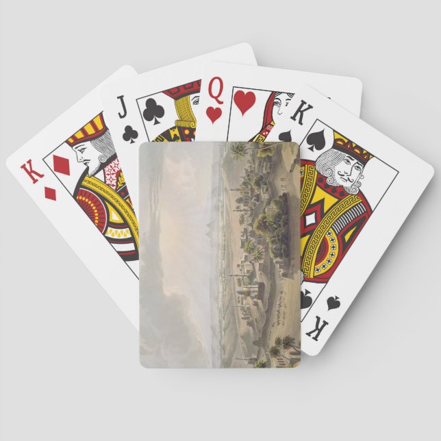 Baralho As pirâmides no Cairo, gravado por Daniel Havell ( (Verso)