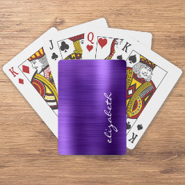 Baralho Assinatura de Metal Escovado Roxo