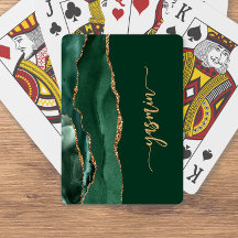 Assinatura Personalizada Esmeralda Verde Dourado Á