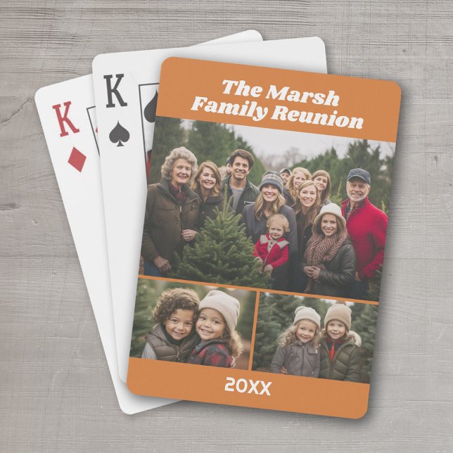 Baralho Associação Familiar 3 Colagem fotográfica - terra  (Personalized Playing Cards - add your photos and text)