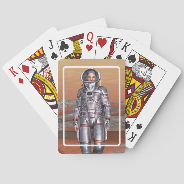 Baralho Astronauta Marte - Explorador Espacial em Planeta  (Verso)