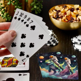 Baralho Astronauta sobre Dino no Espaço