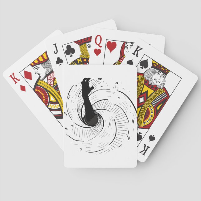 Baralho 'Atingir a Fuga' em cartas de jogar (Verso)