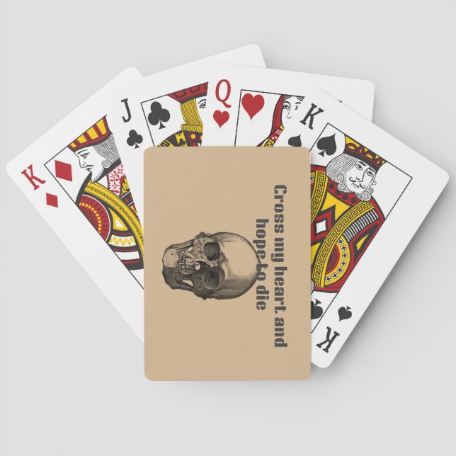 Baralho Atravesse meu coração e espero morrer Cartões Clás (Verso)