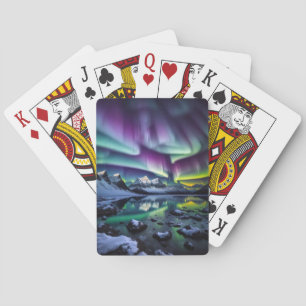 Baralho Aurora Borealis Jogando Cartões