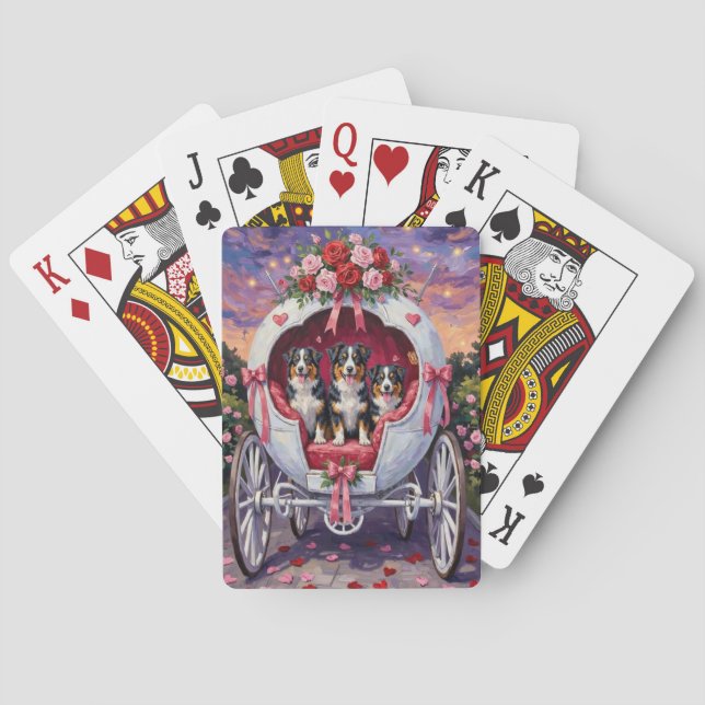 Baralho Australian Shepherd Dog Valentine's Day  (Verso)