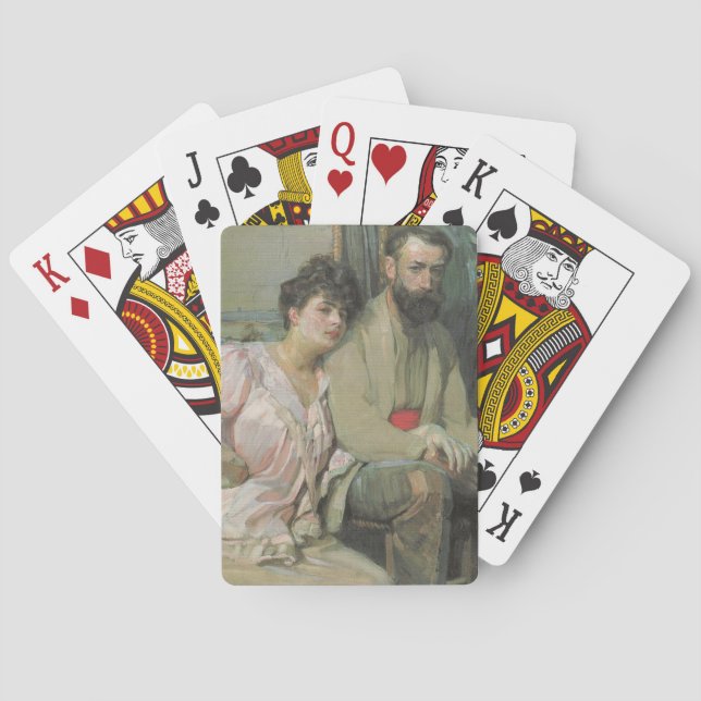 Baralho Autorretrato com sua esposa (por Frantisek Kupka) (Verso)