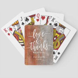 Baralho Autumn Orange Watercolor Watercolor Favor de Casam