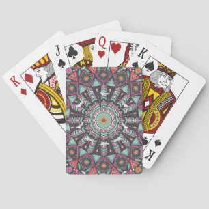 Baralho Aztec Geométrico: Padrão Colorido do Círculo