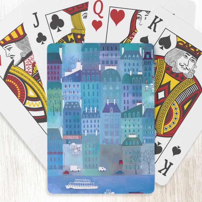 Baralho Azul Paris (Paris blue art playing cards)