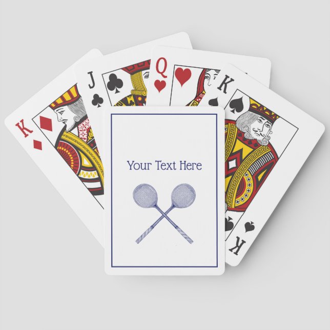 Baralho Azul Raquetas Esmagadas Cruzadas (Verso)