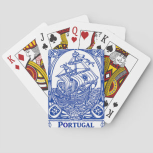 Baralho Azulejo azul português
